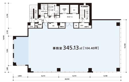 A-PLACE代々木基準階図面