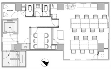 Biz Feel茅場町基準階図面