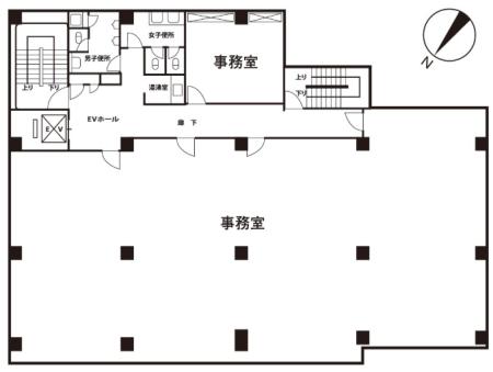 いちご聖坂ビル基準階間取り図