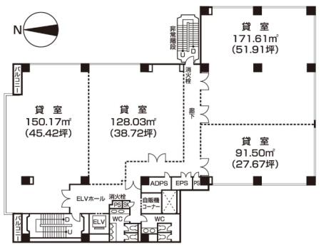 ツインビュー御茶の水基準階間取り図