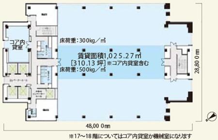 キャロットタワー基準階図面