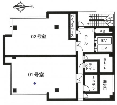 トクヤスビル基準階間取り図