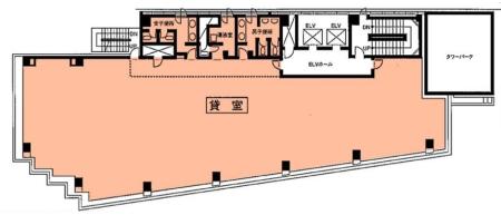 新大橋リバーサイドビル１０１基準階間取り図