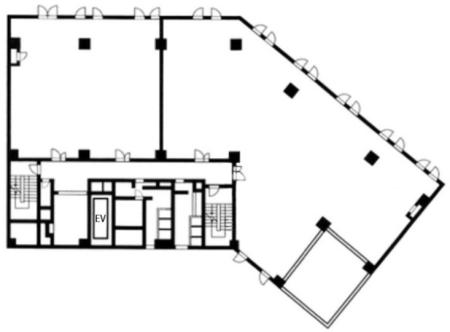新宿国際ビルディング新館基準階図面