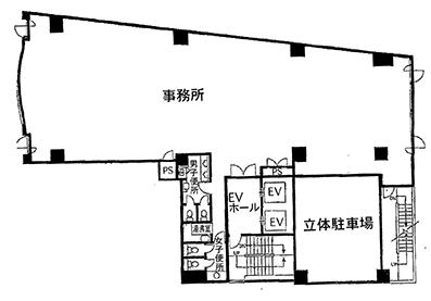 ＴＴ上野駅前ビル基準階間取り図