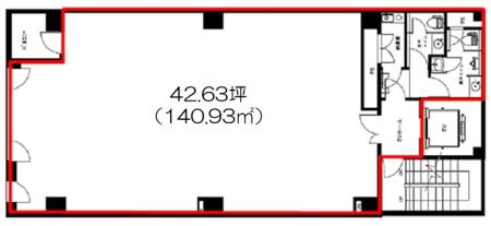 ＨＦ池袋ビルディング基準階間取り図