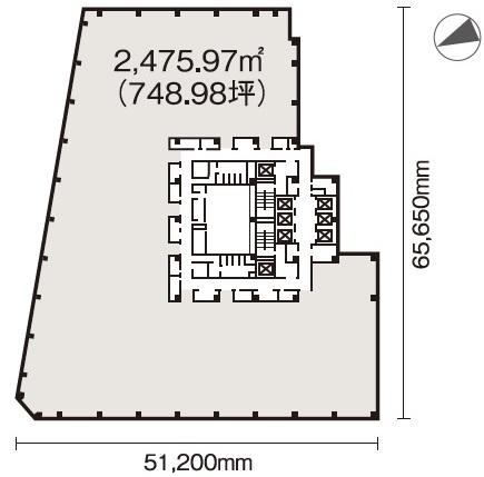 NBFコモディオ汐留基準階図面