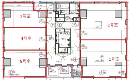 東京中央ビル基準階間取り図