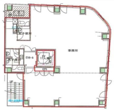 香蘭社ビル基準階図面