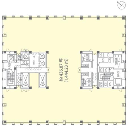 浜離宮パークサイドプレイス基準階図面