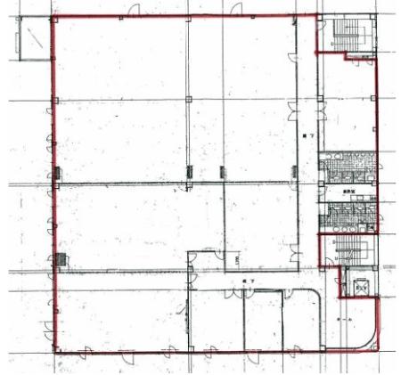 小松ウォール臨海町ビル基準階間取り図