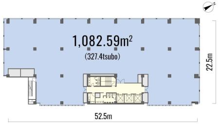 虎ノ門４０ＭＴビル基準階間取り図