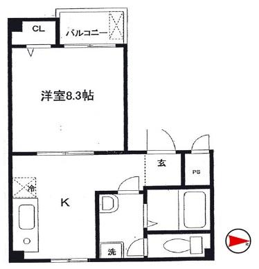 セナ・ドーラ瓦町１号室間取り図