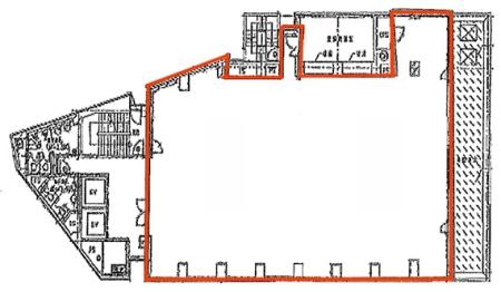 ジブラルタ生命原宿ビル基準階図面