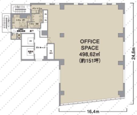 BIZCORE飯田橋基準階図面
