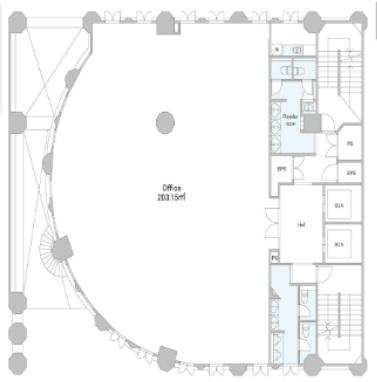 HANAI BUILDINNG(花井ビルディング)基準階間取り図