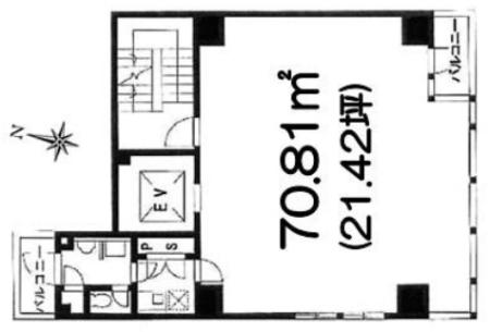 156御苑ビル基準階図面