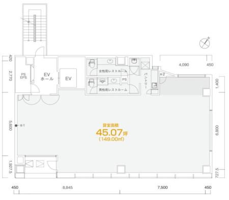 ＰＭＯ日本橋二丁目基準階図面