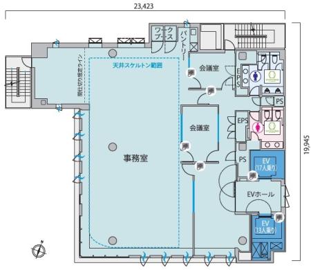 ＷＯＲＫ　ＶＩＬＬＡ　ＭＹＪ　ｋａｎｄａ基準階間取り図