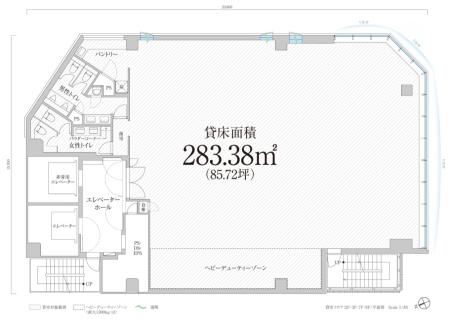 PMO新橋Ⅱ基準階図面