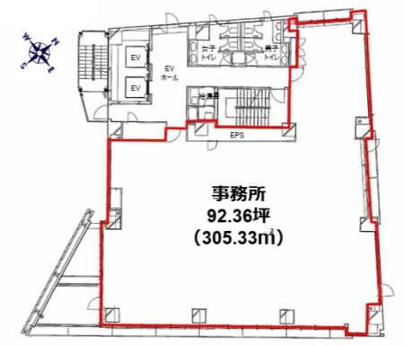Daiwa渋⾕神泉ビル基準階図面