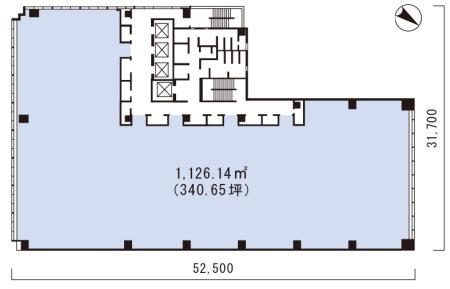 日本橋本町東急ビル基準階図面