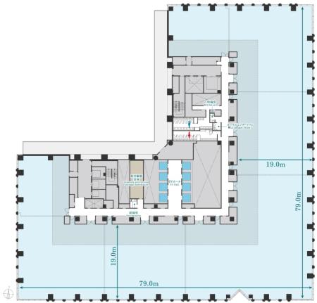 赤坂トラストタワー基準階図面