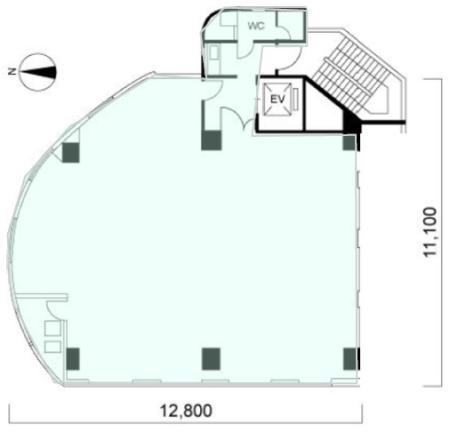 APPLE OHMIビル基準階間取り図