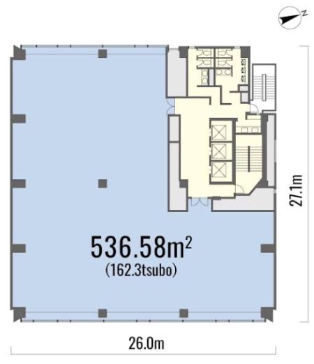 新橋2目MTビル基準階間取り図