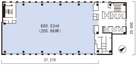 新橋東急ビル基準階図面
