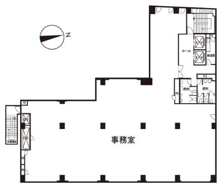 いちご三田ビル基準階間取り図