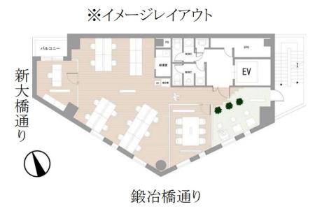 合人社東京八丁堀ビル基準階図面