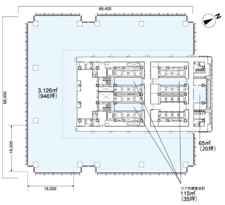 新丸の内ビルディング基準階図面