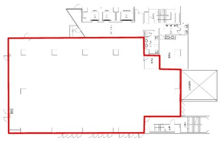 上野駅前ビル基準階間取り図