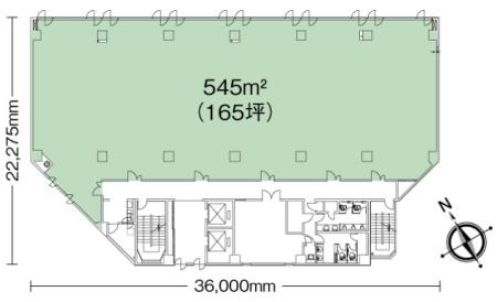 日本生命町田ビル基準階図面