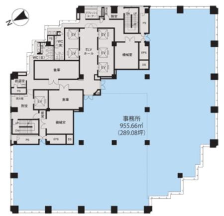 新宿スクエアタワー基準階図面