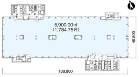 新宿イーストサイドスクエア基準階図面