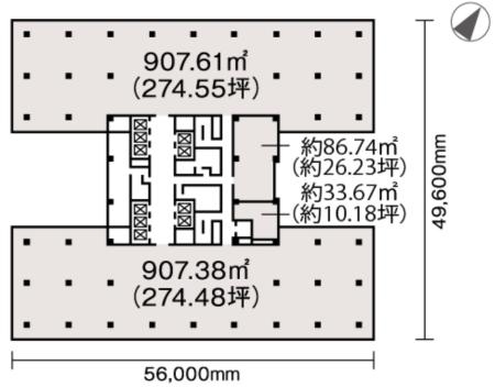銀座6丁目-SQUARE基準階図面