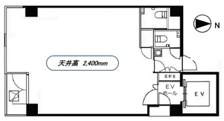 日宝九段下ビル基準階間取り図