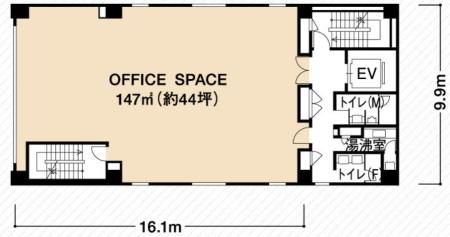 興和芝公園ビル基準階図面