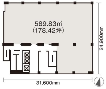 NBF小川町ビルディング基準階図面