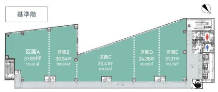 （仮称）ＪＲ東⽇本不動産⽴川駅北⼝ビル基準階図面