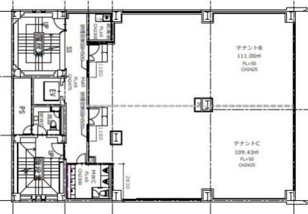 CT四ツ橋ビル基準階間取り図