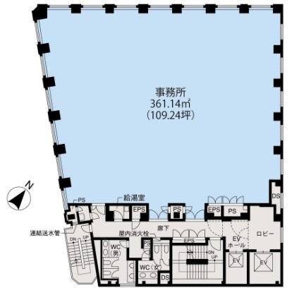 アクロス新川ビルアネックス基準階図面
