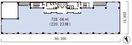 恵比寿イーストビル基準階図面