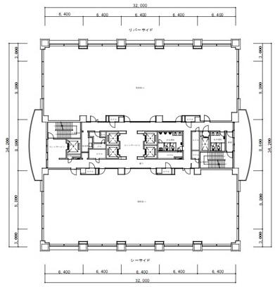 パシフィックマークス月島基準階間取り図