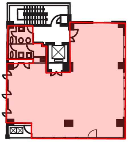 京橋彌生ビル基準階間取り図