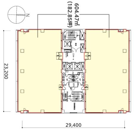 オーク赤坂ビル基準階図面