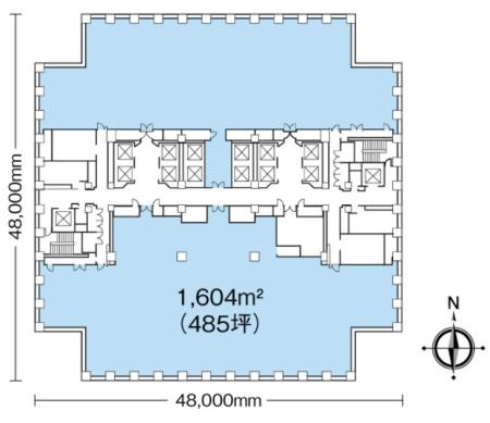 聖路加タワー基準階図面