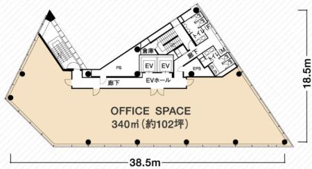 品川インターシティフロント基準階図面